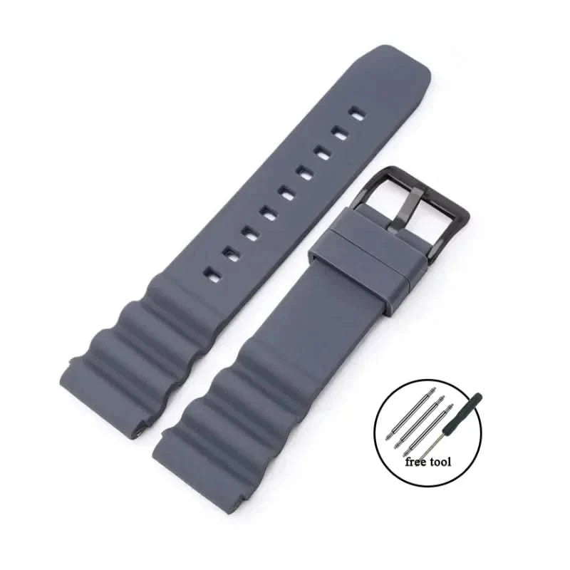 Silicone Watch Band 20mm 22mm For Rolex SUBMARINER Waterproof Diving Bracelet For Citizen For Seiko SKX007 SRP777J1 Sports Strap - M & M Global