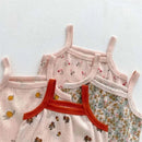 Baby Clothes Sets Summer Toddler Girl Strap Suits Cotton Printing Baby Boy Tops Tee and Shorts Infant Tracksuit Newborn Sets - M & M Global