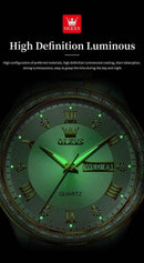 OLEVS 9906 Quartz Men's Watch Classic Fashion Men's Business Waterproof Stainless Steel Diamond dial Top Luxury Brand Men Watch - M & M Global