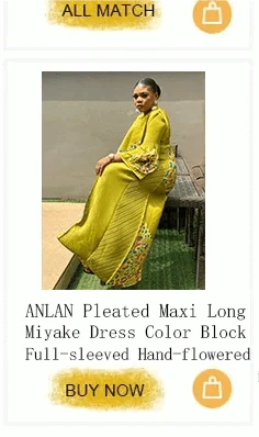 ANLAN Miyake Pleated Maxi Long Dress Mesh Petal Sleeve Half Turtleneck Formal Dresses for Women 2024 New Hot Sales 6KK9927 - M & M Global