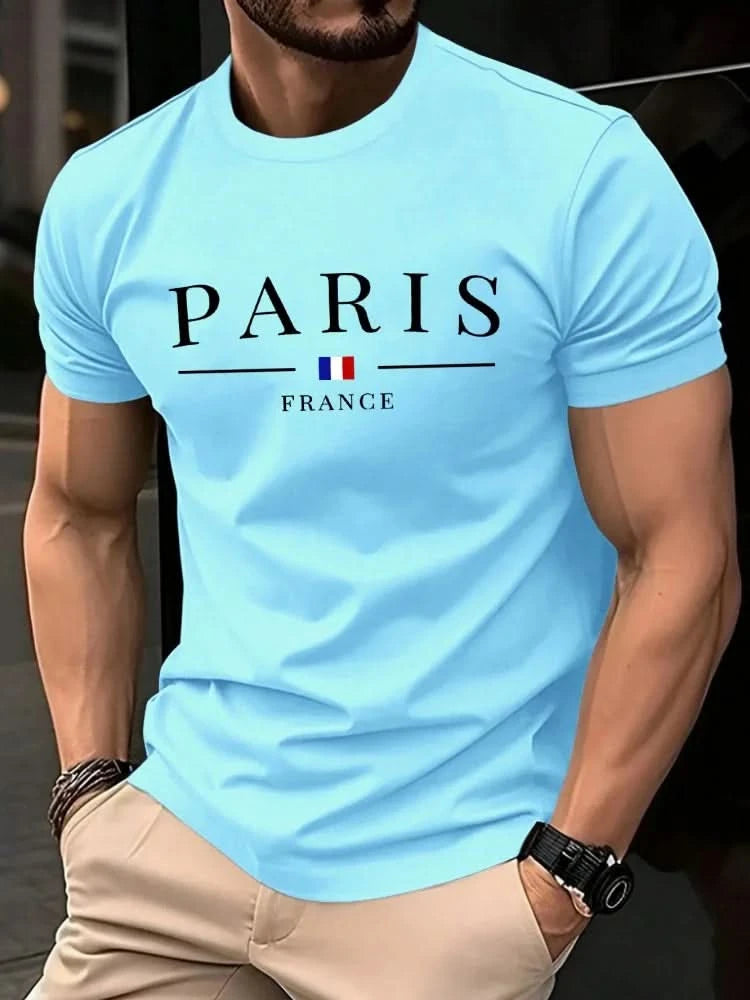 Summer Men's T-shirt 3D letter pattern Printing T-shirt Men's Personalized Hip Hop Street Clothing Tops Casual T-shirt for man - M & M Global