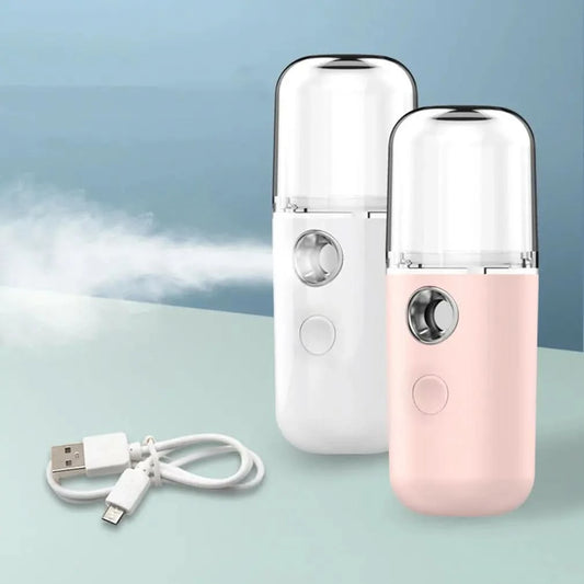Nano Spray Water Replenisher Hydration Instrument Mini Portable Rechargeable Facial Steamer Beauty Moisturizing Humidifier - M & M Global