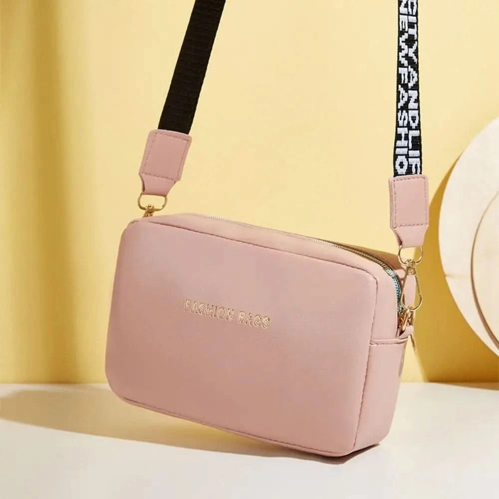 Women Handbag and Purse Simple Designer Fashion Casual Messenger Bag Wide Strap Shoulder Bag Female Small Phone Crossbody Bag - M & M Global