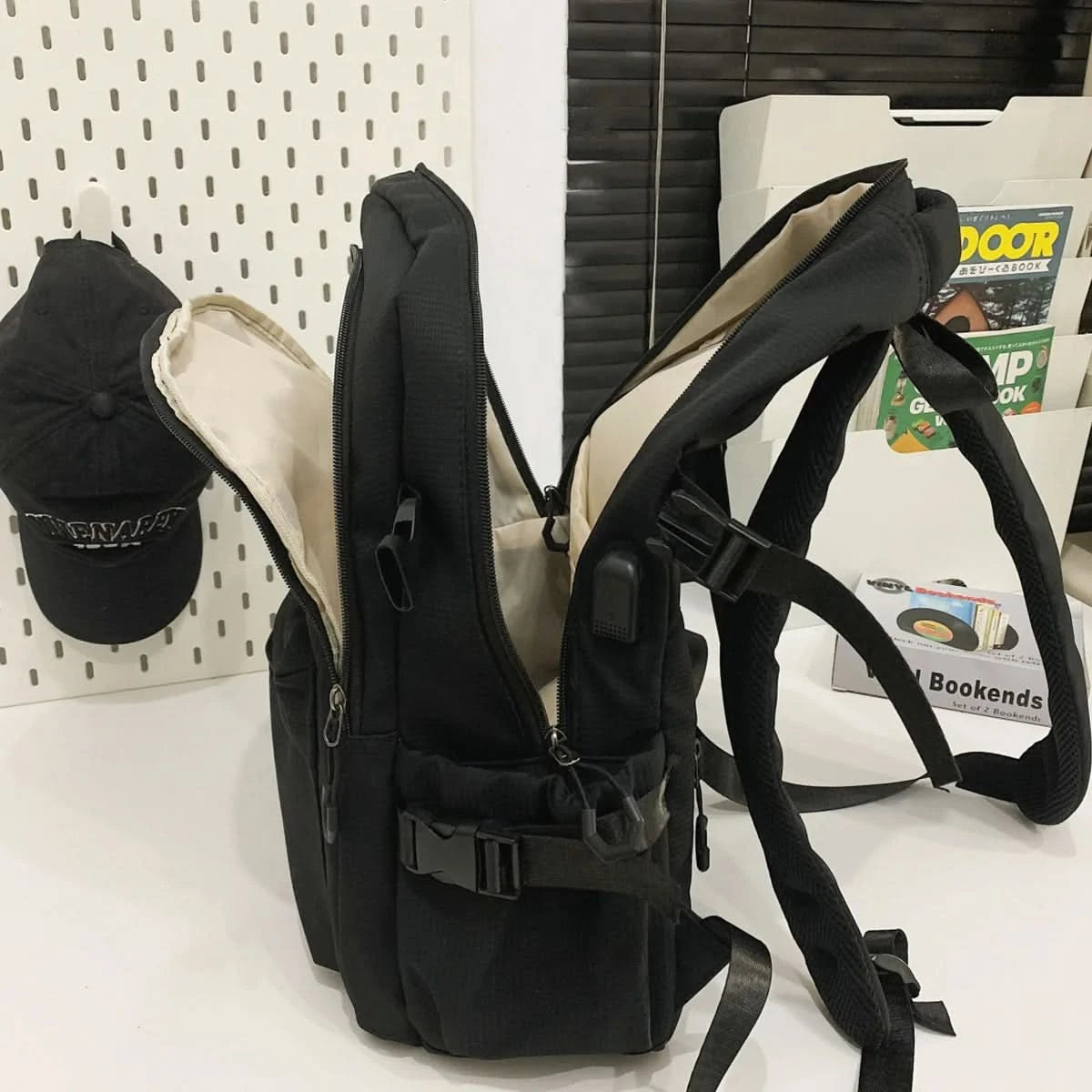 Schoolbag Unisex New Japanese Simple High School Student Junior High School Student Large-Capacity Backpack - M & M Global