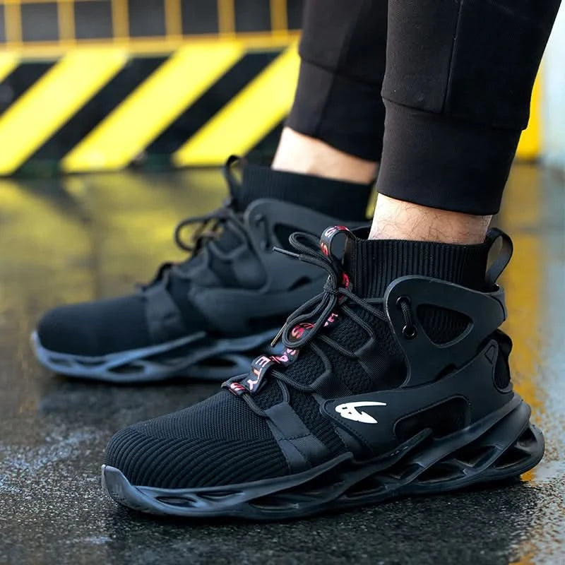Steel Toe Shoes for Men Work Boots Lightweight Sneakers Indestructible Boots Anti-smash Anti-Punctur Construction Safety Shoes