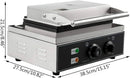 110V 1500W 2-Slice Commercial Electric Sandwich Machine, Stainless Steel Sandwich Maker with Teflon Coating Non-Stick Panini Pre - M & M Global