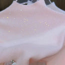 Slimming Knitted Sweater Women Hot Drill Soft Skin-friendly Warm Tops Half-high Collar Ribbed Long Sleeve Base Knitted Sweater
