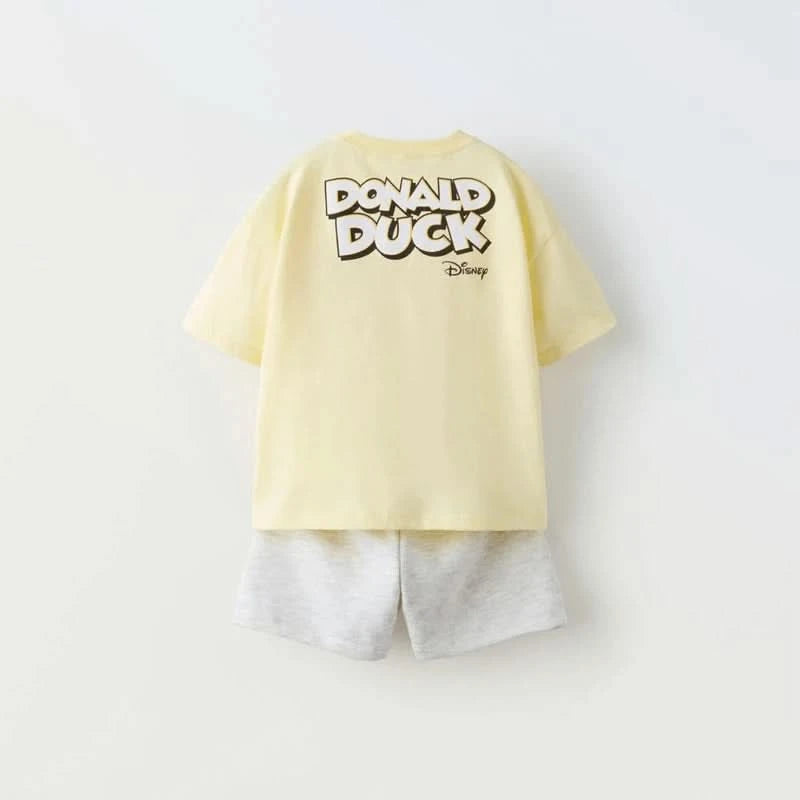 Cartoon Suits New Short Sleeve Outfits New Trendy Casual Costume For Boys Child 2025 Summer Wear Cute Round Neck TShirt+Shorts - M & M Global