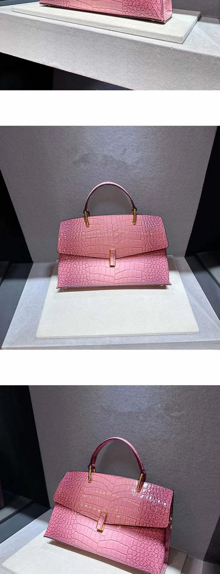Crocodile Pattern Leather Women's Handbags Luxury Fashion Lady Shell Shoulder Crossbody Bag Top Handle Messenger Bags - M & M Global