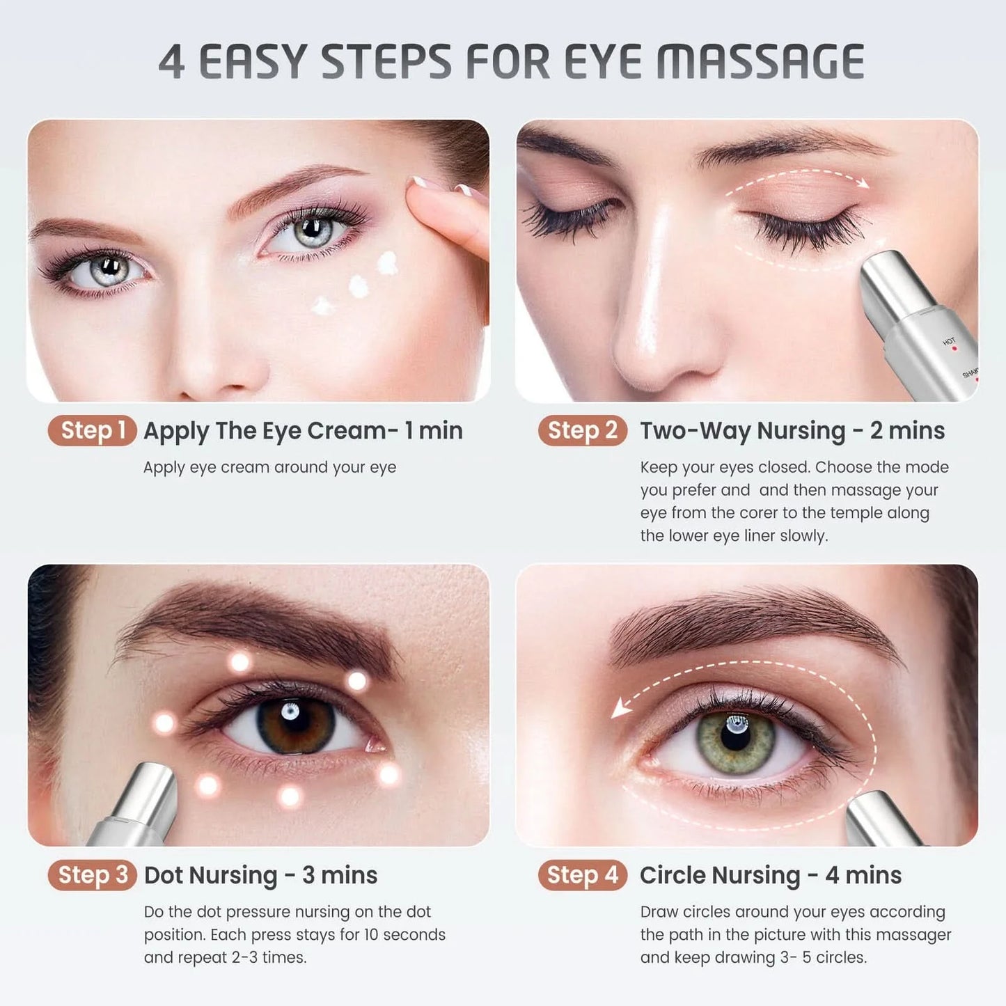Sejoy Eye Beauty Device Home Skin Care Tool ION Heat Face Beauty Instrument Facial Lifting Massager Anti Wrinkle - M & M Global