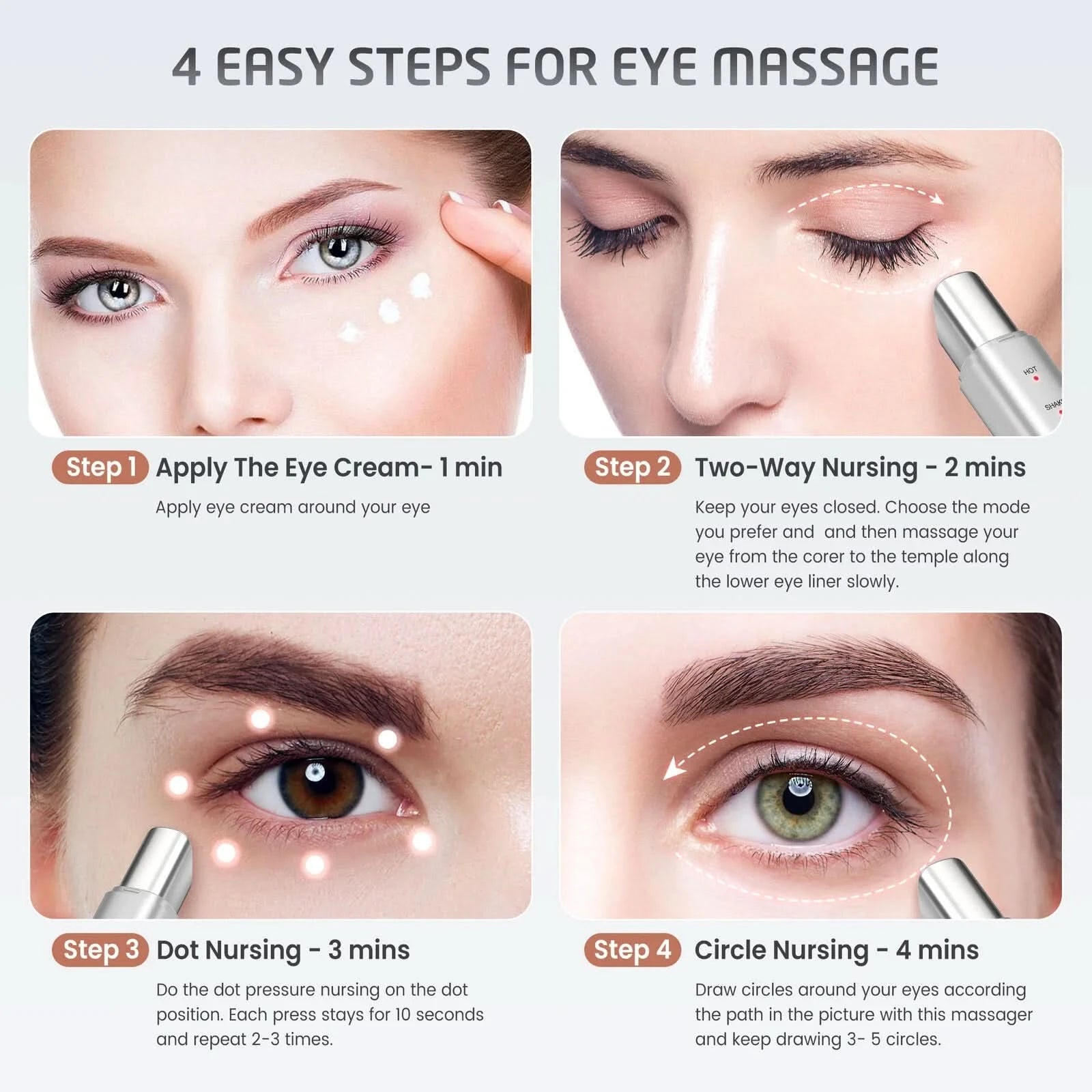 Sejoy Eye Beauty Device Home Skin Care Tool ION Heat Face Beauty Instrument Facial Lifting Massager Anti Wrinkle - M & M Global