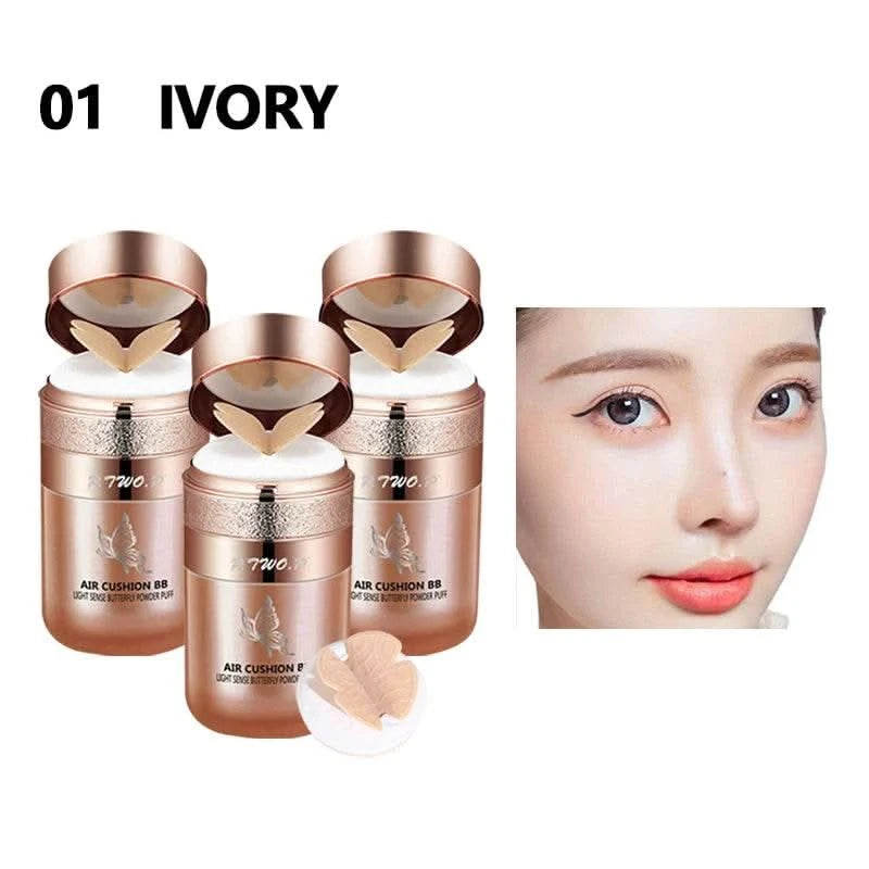 Air Cushion BB Cream Butterfly Powder Puff Moisturizing Foundation Concealer Whitening Oil-control Waterproof Makeup Cosmetics - M & M Global