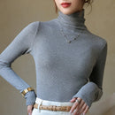 Autumn New Turtleneck basic Knitted Pullovers High-End Sense Temperament Long Sleeve Sweaters Fashion Slim Fit Bottoming Tops