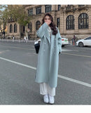 Plus Size Trendy Korean Style Woolen Coat Women's Loose Midi Student Style Jacket Autumn Winter New Arrival Small Size Outerwear