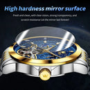 OLEVS Luxury Brand Men's Watches Luminous Waterproof Fully Automatic Mechanical Watch Starry Sky Dial Moon Phase Hollow Out - M & M Global
