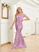 Luxury Sequin Saudi Evening Dresses One Shoulder Long Elegant Floor-Length Arabic Women Formal Prom Party Mermaid Gowns