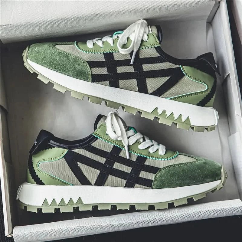 New men's trendy versatile casual sports shoes, men's thick-soled lightweight non-slip breathable trendy shoes кроссовки мужские - M & M Global