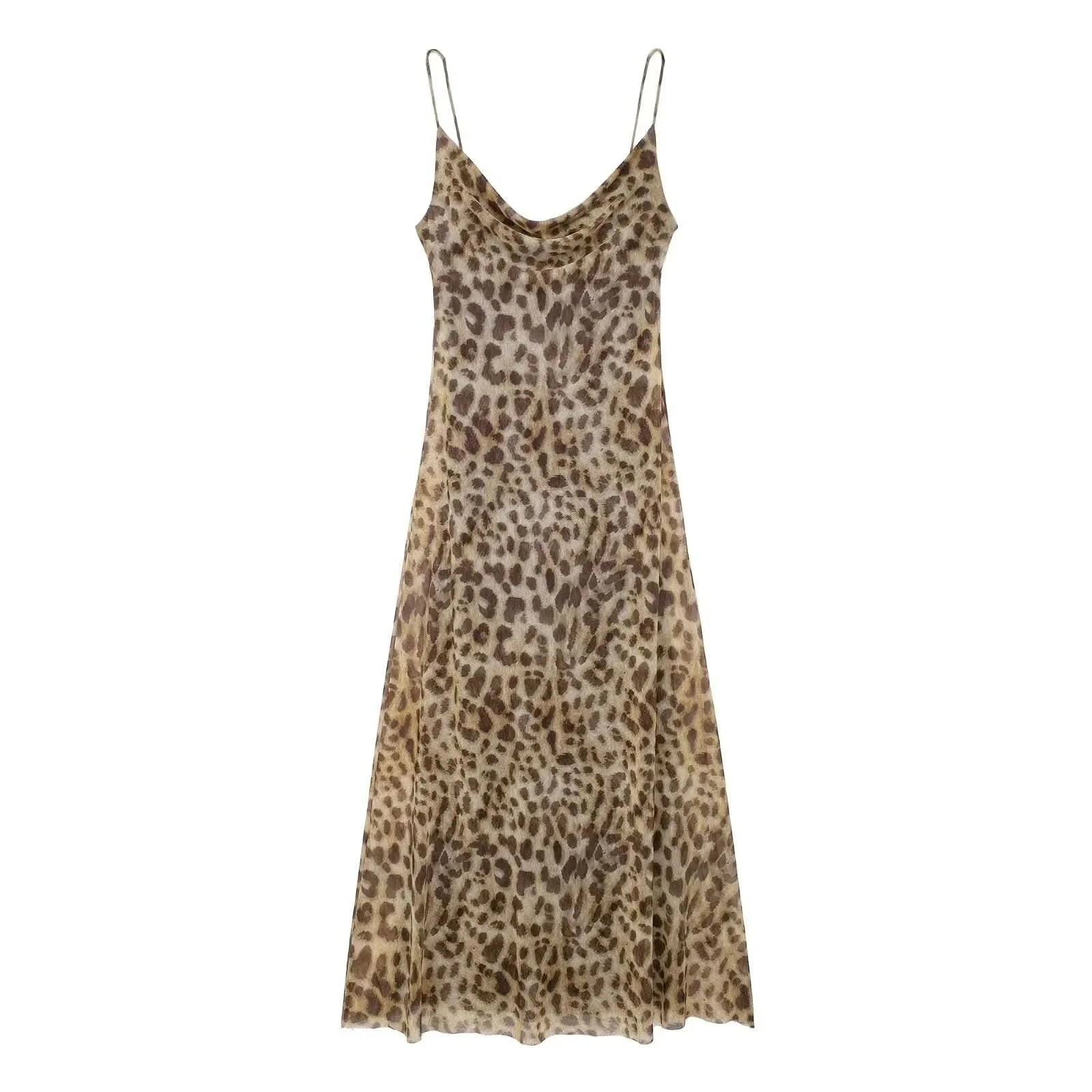 TRAFZA 2024 Vintage Women Sexy Spaghetti Strap Dress Female Casual Beach Party Long Dress Sleeveless Backless Suspender Dress - M & M Global