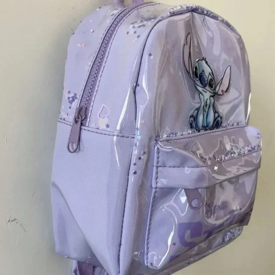 New Disney Plush Backpack Ins Japanese Blue Stitch Funny Cartoon Large-Capacity Student Backpack Kindergarten Bag Child Gift - M & M Global