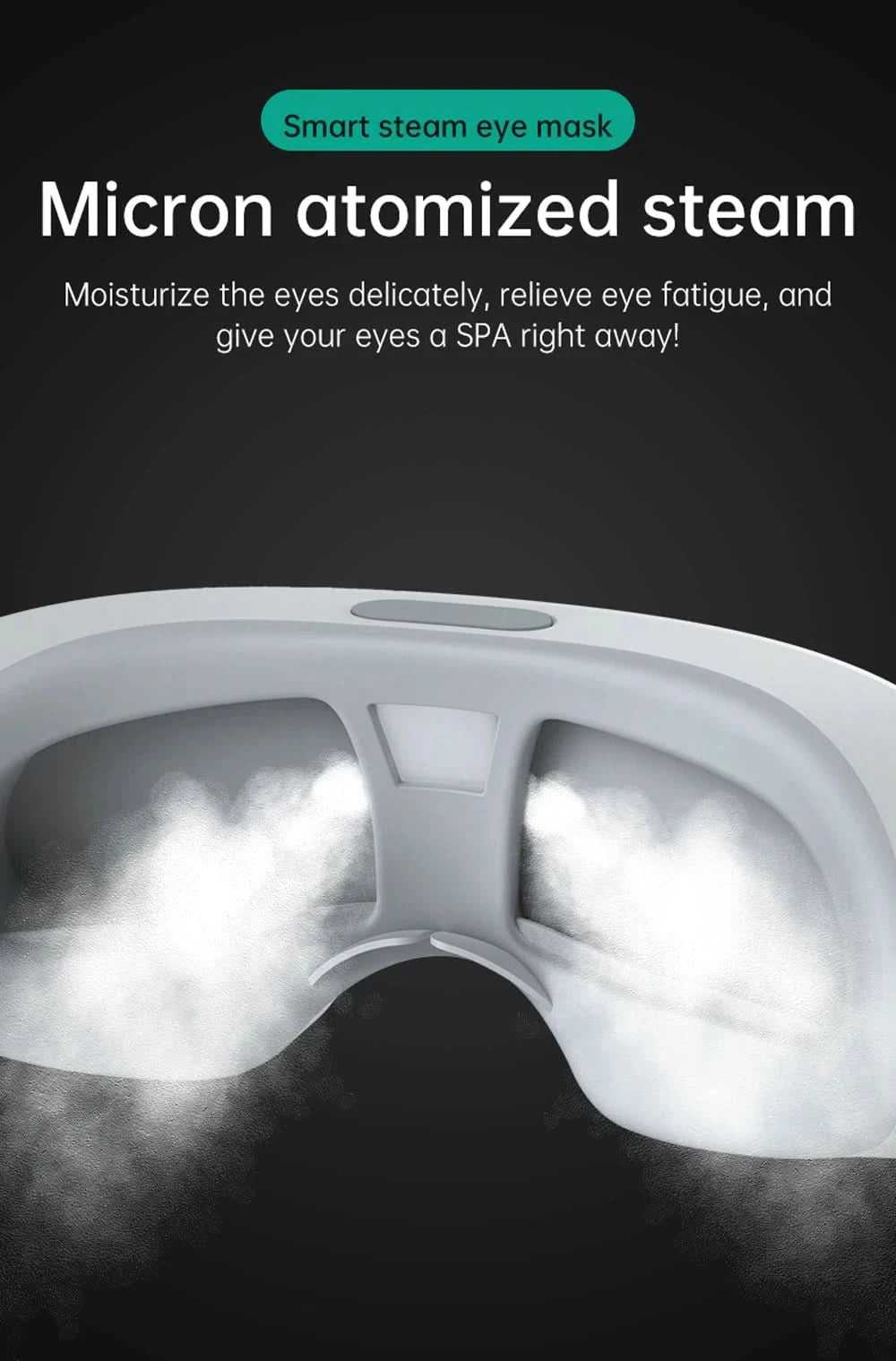 Electric Nano Steam Eye Massager Atomizing Eye Acupressure Massage Relieve Fatigue Dark Circles Improve Sleep Eye Care Machine - M & M Global