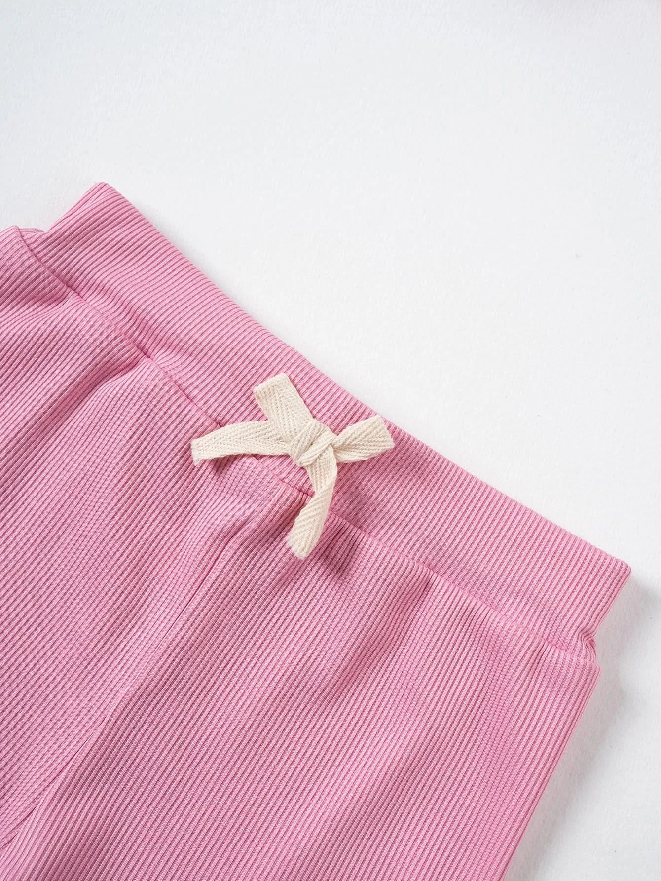 2024 Summer Hot selling Little Girl Daily Casual Clothing Minimalist Little Girl Polyester Set Cool Sleeveless Shorts Set Girl - M & M Global