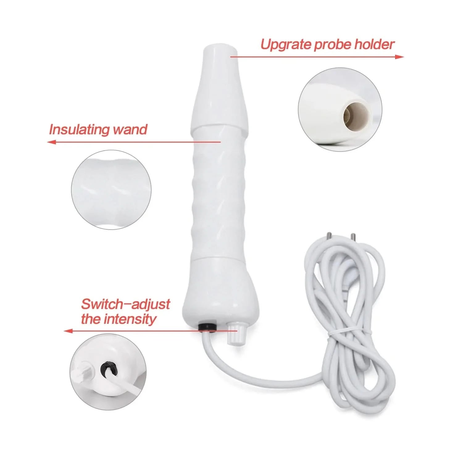 Portable High Frequency Facial Machine Skin Therapy Acne Spot Wrinkles Remover Beauty Facial Care Acne Spot Wrinkles Remover - M & M Global