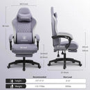 Gaming Chair, Computer Office Chair with Pocket Spring Cushion, Linkage Armrests and Footrest, High Back Ergonomic Computer Cha