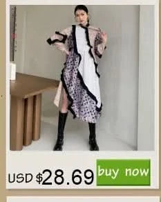 LANMREM Women's Clothing Long Dress Turn Down Collar With Button Pockets Loose Casual Dresses Female Streetwear Fashion 2C2019 - M & M Global