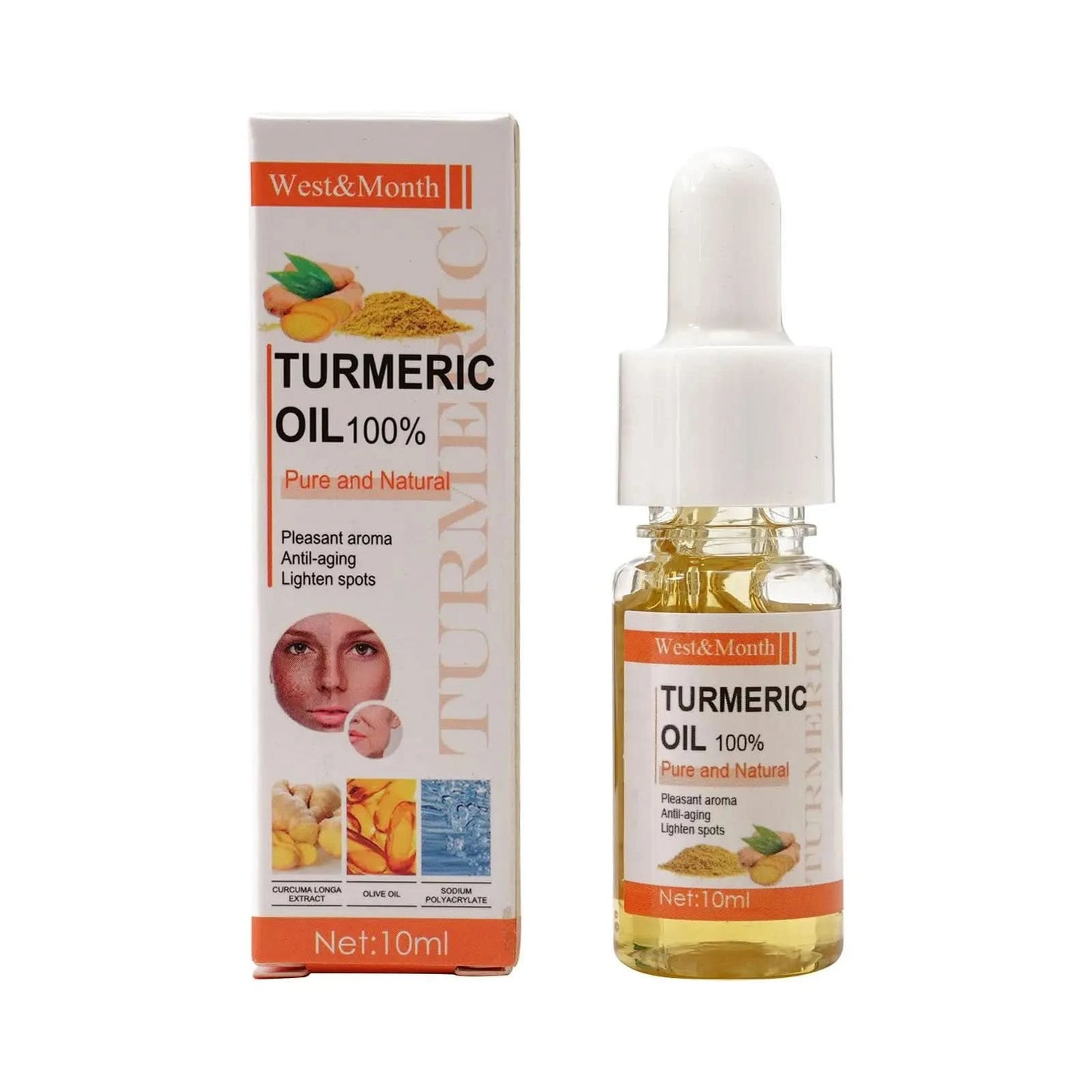 Turmeric Face Whitening Serum Turmeric Anti-oxidation Serum Turmeric Dark Spot Corrector Serum Facial Brighten Turmeric Oil Soap - M & M Global