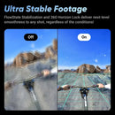 Insta360 X4 - 8K Waterproof 360 Action Camera, 4K Wide-Angle Video, Invisible Selfie Stick,  135 Min Last，Removable Lens Guards, - M & M Global