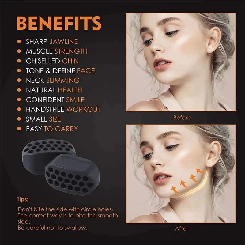 Jaw Line Exerciser Ball Jaw Line Trainer Face Facial Muscle Exercise Ball JawLine Chew Ball Face Muscle Training Fitness Equipme - M & M Global