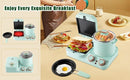 Breakfast Sandwich Maker w/Boiling Pot, 3 in 1 Breakfast Station, Retro Household Electric Mini Toaster Bread Sandwich Maker wit - M & M Global