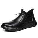Steel Toe Waterproof Work Boots Puncture-Resistant Work Boots Indestructible Shoes Outdoor Slip-Proof for Oil Rig & Mining Black