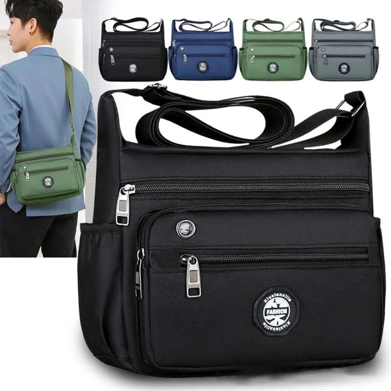 Men's Messenger Bag Crossbody Shoulder Bags Men Large Sling Pack For Work Business Waterproof Oxford Packs Satchel Purse - M & M Global