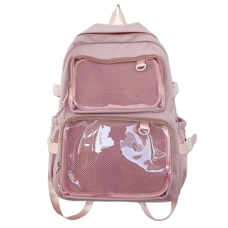 Japanese Style Transparent Ita Bag for Girls Comic Cons Large Capacity Women Backpack Fashion School Bags for College Student JK - M & M Global