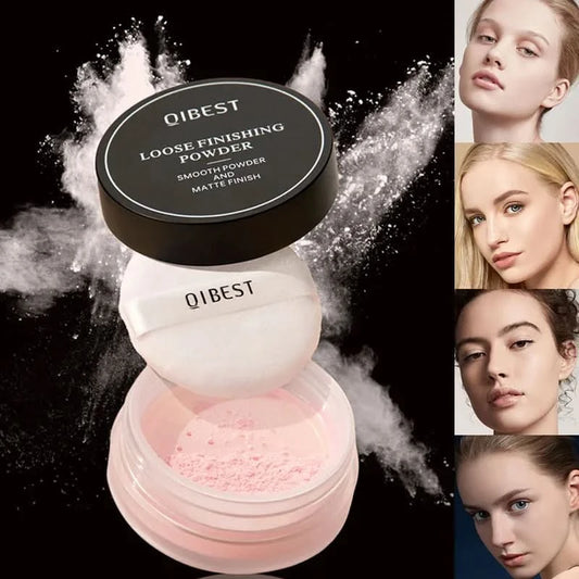 Face Loose Powder Translucent Matte Pink White Setting Powder Oil-Control Cosmetics Long-Lasting Waterproof Facial Makeup Powder - M & M Global