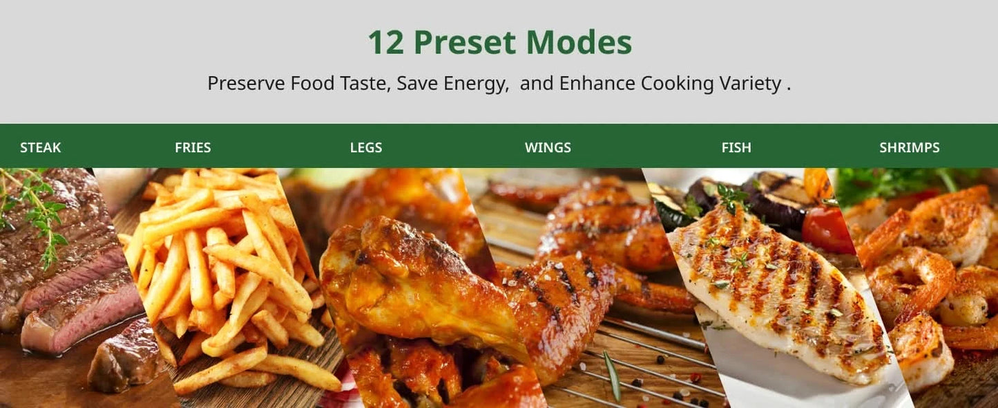 Air Fryer, 7.4-Quart,Crisping, Roasting, Dehydrating, and Reheating Non-Stick,Stainless Steel - M & M Global