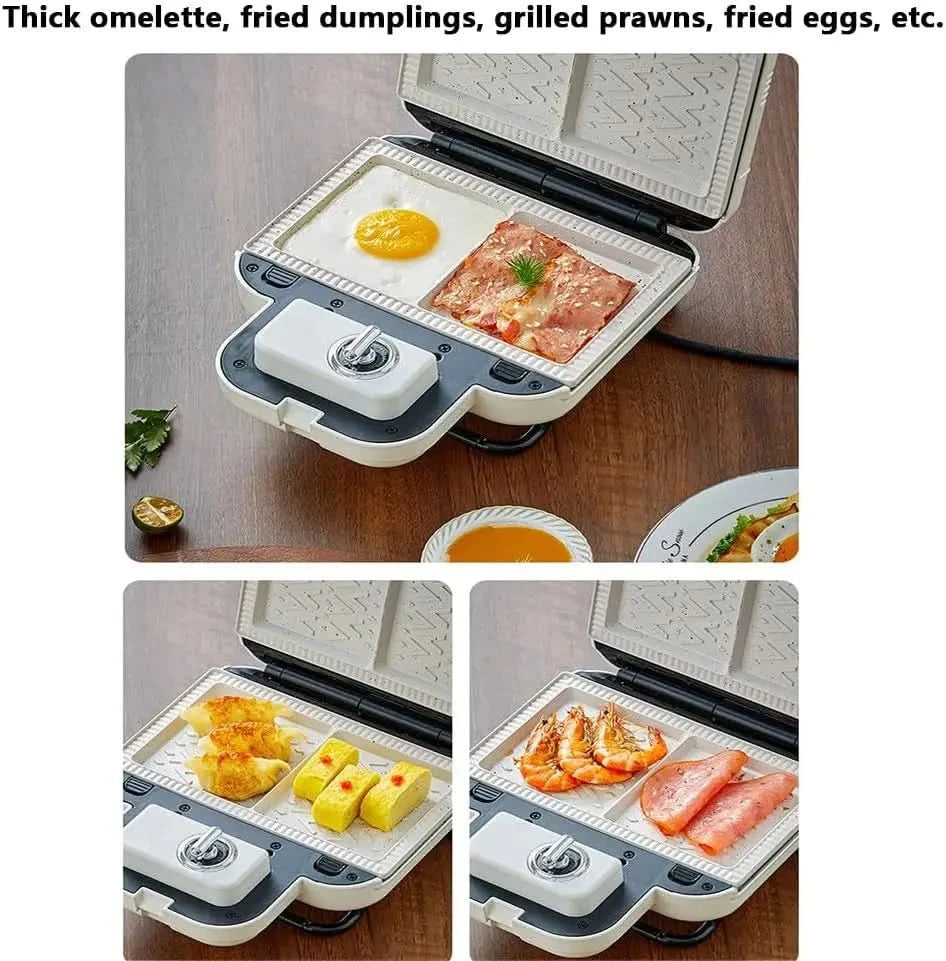 Sandwich Breakfast Machine, Small Bread Machine, Double Disc Sandwich Breakfast Machine, Replaceable Baking Sheet, Can Make Sand - M & M Global