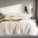 7 Pcs luxury cut flower design Comforter Set, soft microfiber, lightweight and breathable,Bedding Set for all seasons