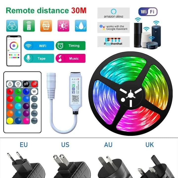 40m Bluetooth led strip light,Led Strip Lights, Led Lights For Bedroom, Smart Led Lights APP Control  For Birthday Christmas