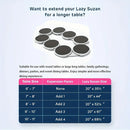 Kitchen Dining Table Turntable Kitchen Countertop Turntable 360 Degree Rotation Versatile Heat Resistant for Rectangular Table