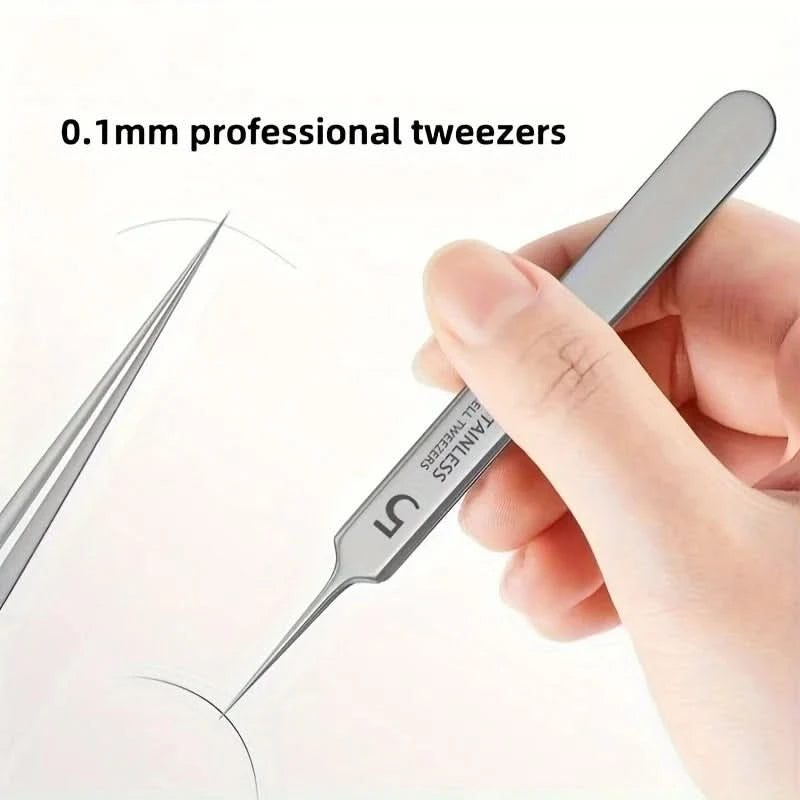 Fine Tip Stainless Steel Acne Clip, Acne Removal Tweezers, Facial Blackhead Extraction Facial Cleansing Skin Care Tools - M & M Global