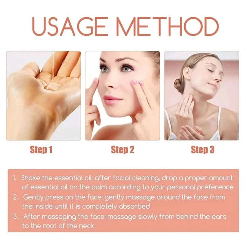 Collagen serum moisturizing, brightening, skin tightening, used to reduce fine lines, lighten fine lines, facial essential oil - M & M Global