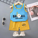 1 Set Summer Cotton Children Sets Kids Clothes Boys Girls Vest Suit Children's Clothing Baby T-Shirts Shorts Tank Top Sleeveless - M & M Global