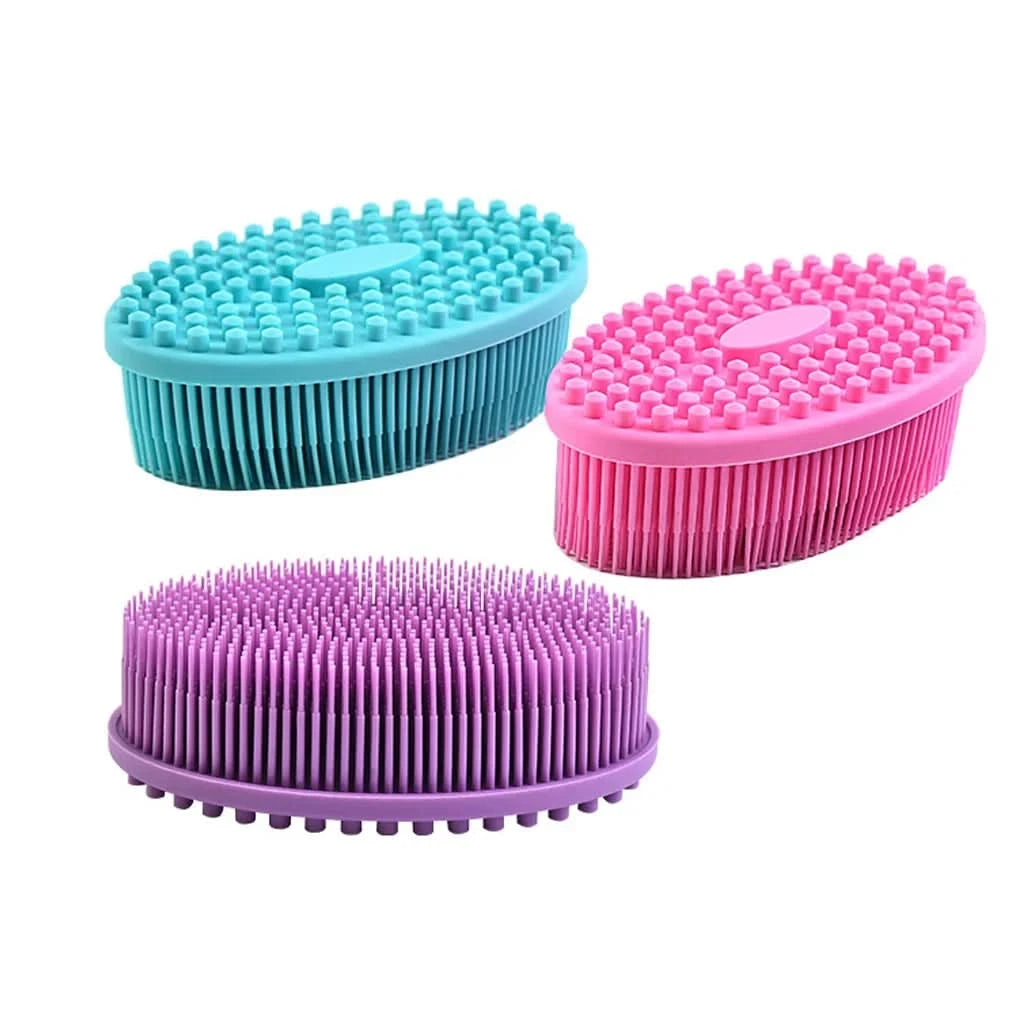 Soft Silicone Body Brush Wash Bath Shower Exfoliating Skin Fit For Baby Bath Shampoo Facial Massage Brush Supplies Dropship - M & M Global