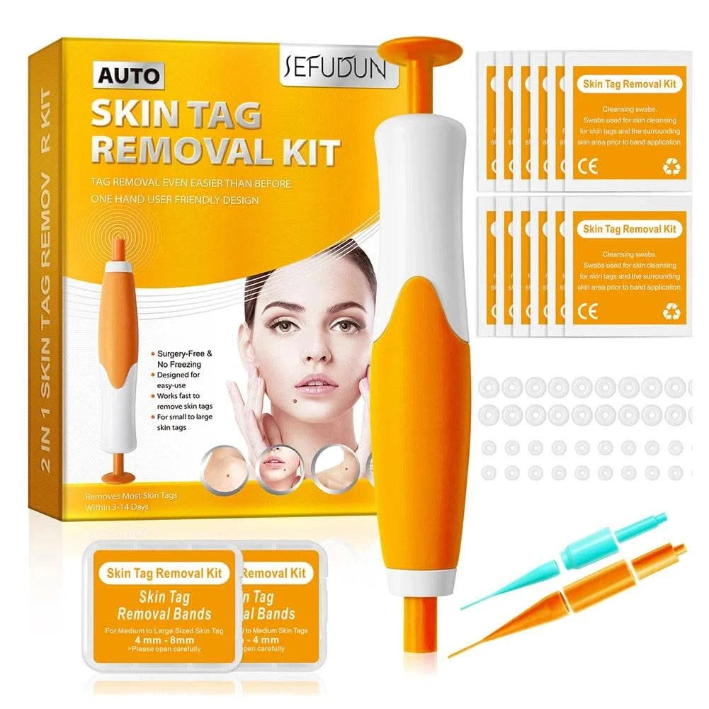 2 IN 1 Auto Micro Skin Tag Remover Device Standard And Micro Skin Tag Removal Kit Adult Mole Wart Remover Face Care Beauty Tools - M & M Global