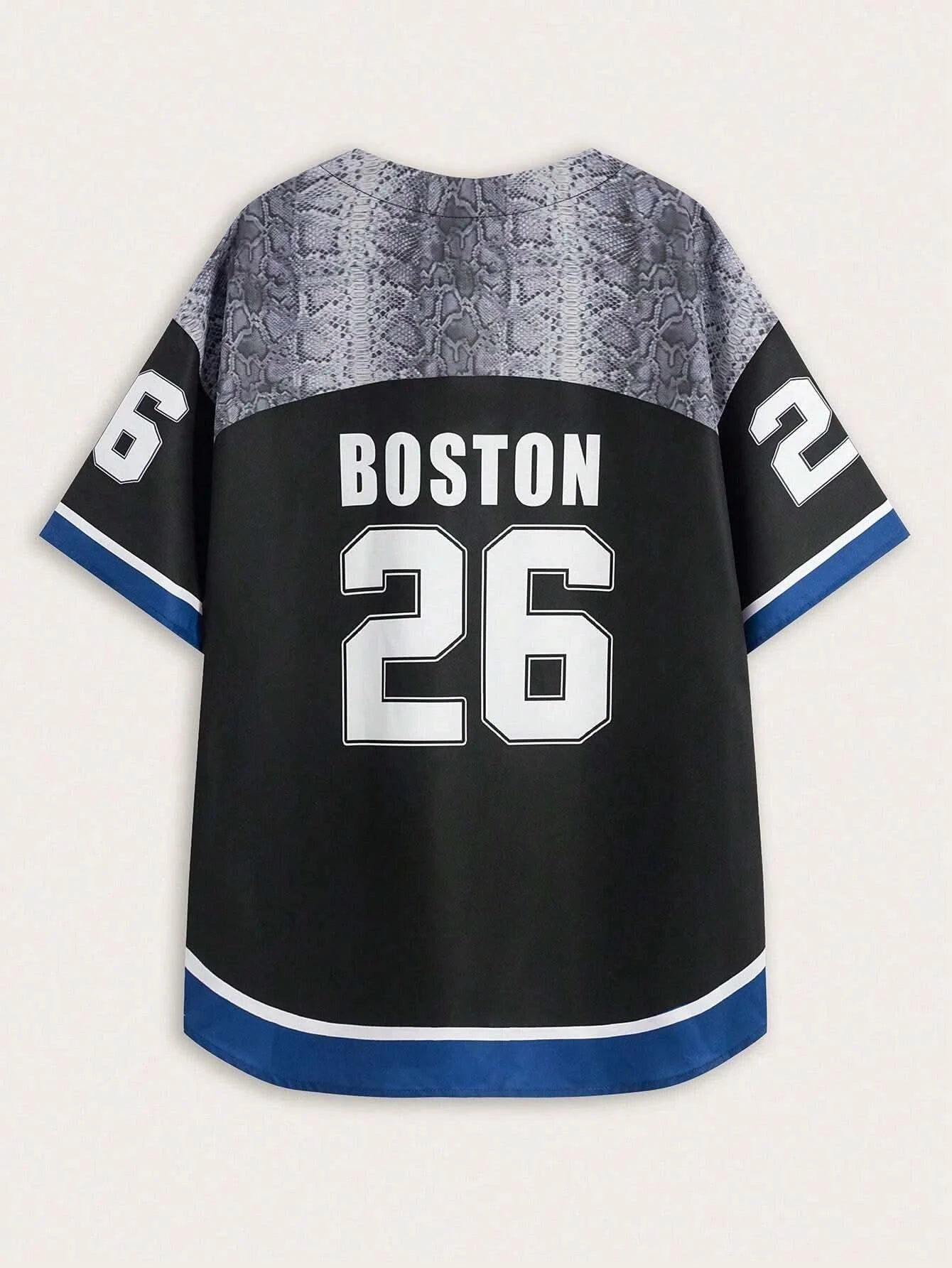 Boston Printed 2024 Summer Oversize Blouse Women Streetwear Baseball Shirt Cool Hip Hop America Half Sleeve Button Up Tops - M & M Global