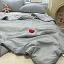 INS Style Plaid Summer Quilt Light Comforter Spring Summer Comforter Suitable for Bedroom Apartment Student Dormitory - M & M Global
