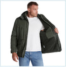 LZLLTT Men Winter Warm Parkas Mens Fleece  Jacket Parkas Men Casual Cotton Outdoor Fur Trench Padded Jackets Coats