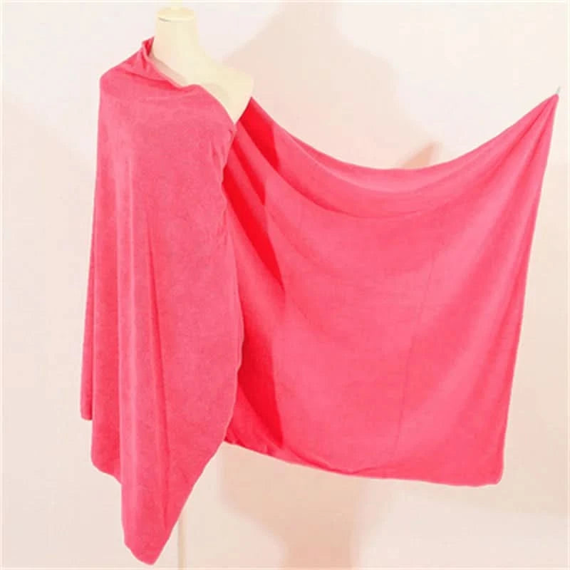 Enlarge and thicken microfiber bath towel, super soft, super absorbent and quick-drying towel - M & M Global